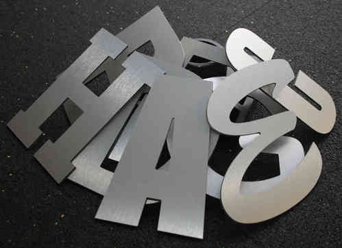 3D Alu-Verbund Buchstaben Tiefe 3 mm Höhe 601 - 650 mm