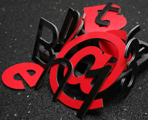3D Alu-Verbund Buchstaben in 5 Farben Tiefe 3 mm Höhe 151-200 mm