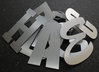 3D Alu-Verbund Buchstaben Tiefe 3 mm Höhe 551 - 600 mm